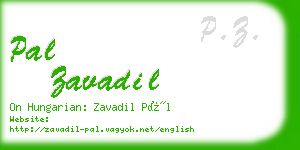 pal zavadil business card